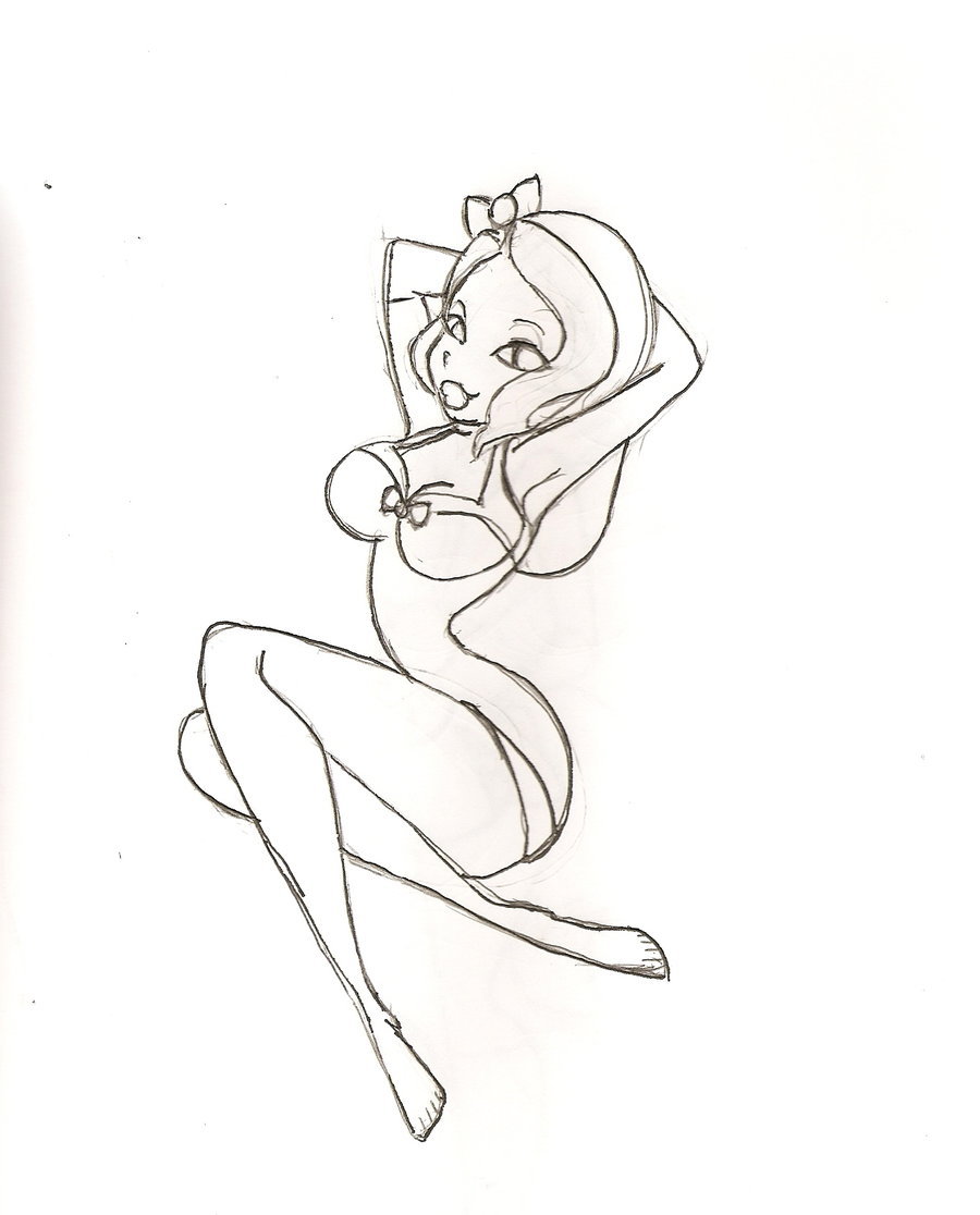 900x1116 50's Pin Up Girl By Kamekun1224