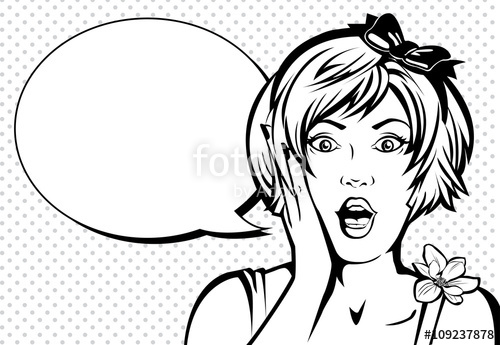 500x345 Vintage Astonished Pin Up Girl Stock Image And Royalty Free