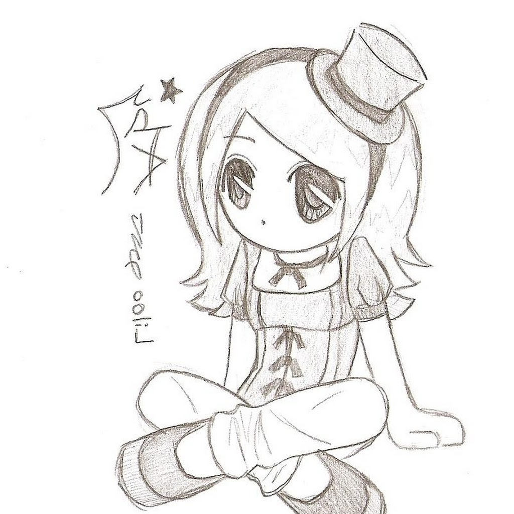 1024x1024 Easy Anime Drawings In Pencil Chibi Anime Drawings Easy