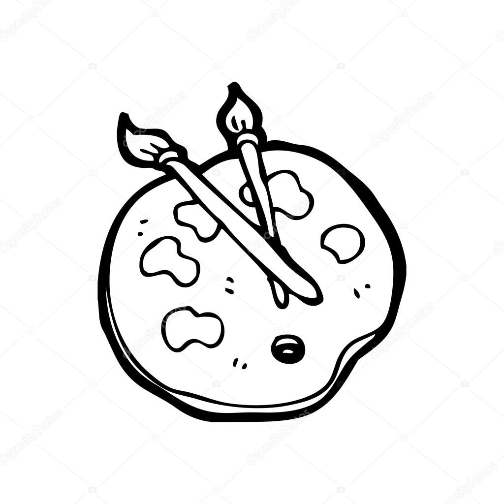 1024x1024 Paleta E O Pincel De Artistas Vetores De Stock Lineartestpilot