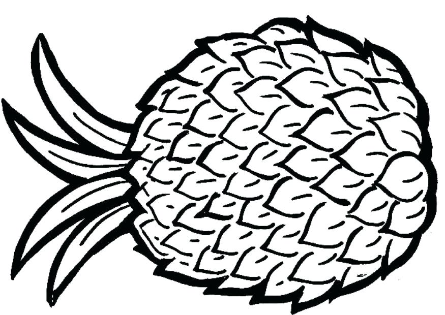 875x620 Complete Pineapple Coloring Page Fee Pages My Writing With Fire