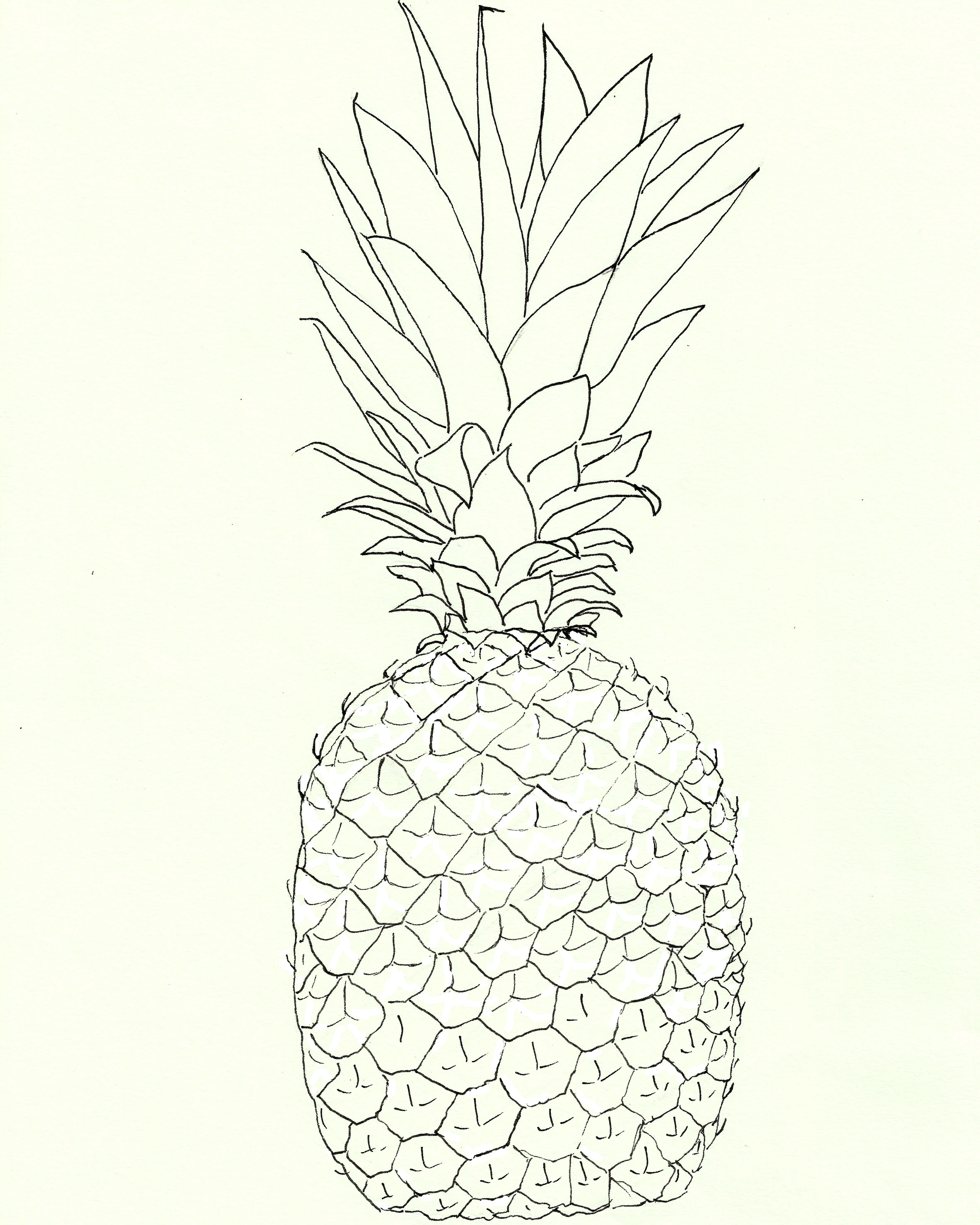 4739x5924 Free Pineapple Watercolor Printable!