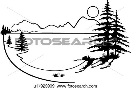 450x308 Pine Tree Clipart Lake