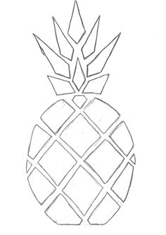236x334 Outline Black And White Image Of A Pineapple Royalty Free Cliparts