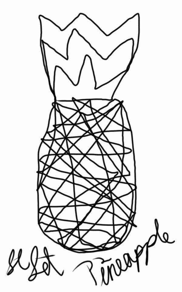 600x960e Line Pineapple By Thefooltook