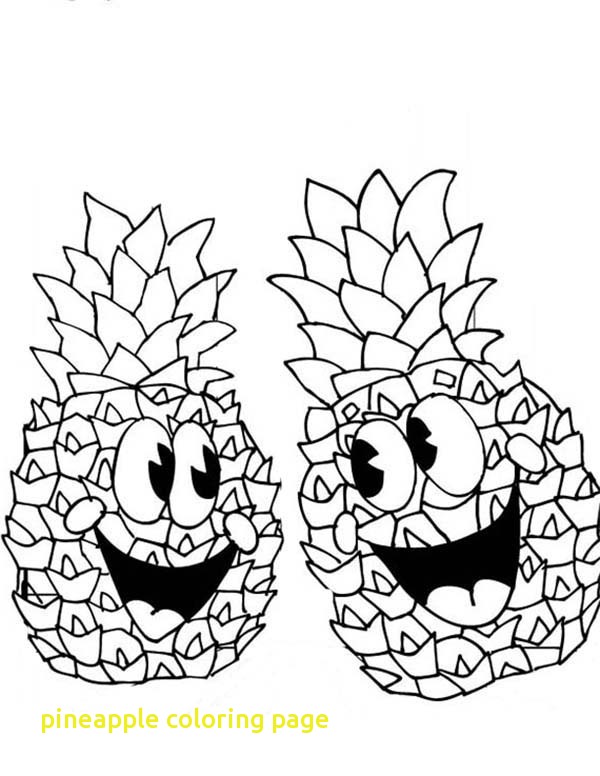 600x776 Pineapple Coloring Page