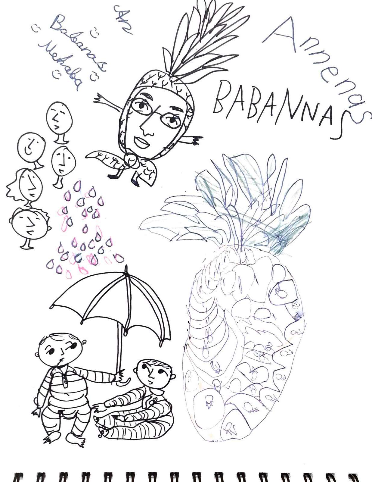 1236x1600 Annenas Babannas, Grandma Pineapple Notebook Sketch