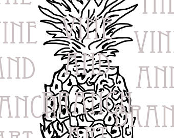 340x270 Pineapple Drawing Etsy