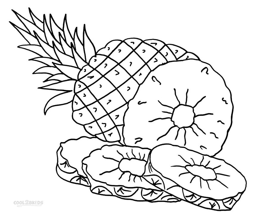 850x723 Printable Pineapple Coloring Pages For Kids Cool2bkids