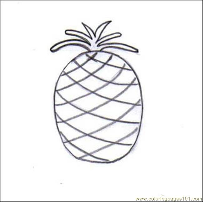 650x646 23 To Draw Pineapple5 Source C54 Coloring Page