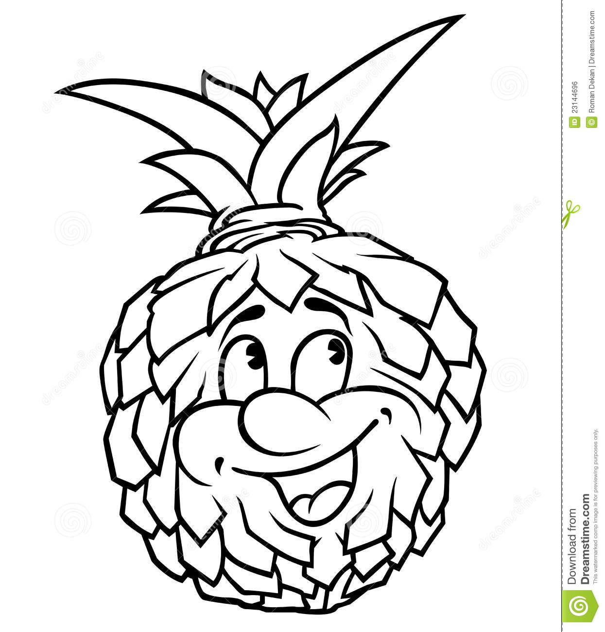 1245x1300 Pineapple Clipart Black And White Clipart Panda