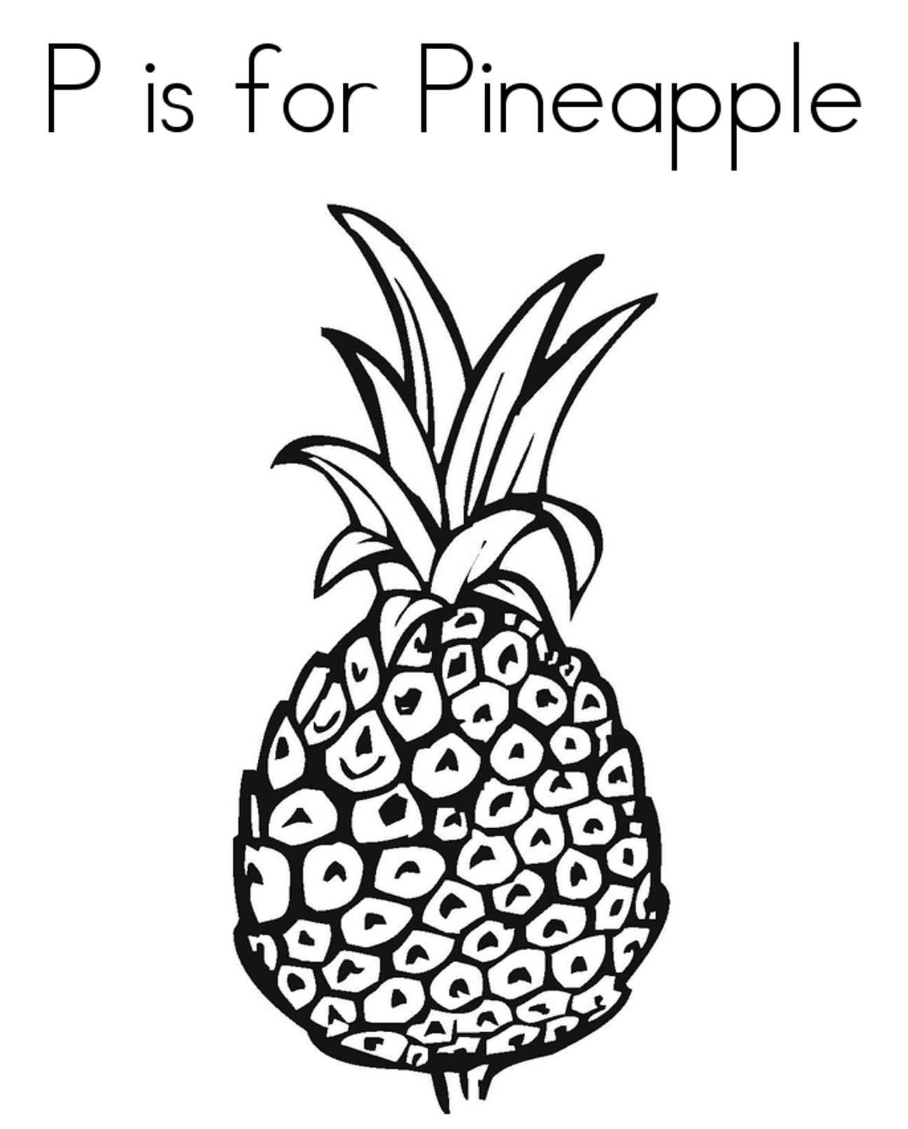 1295x1610 Pineapple Fruits Coloring Pages Kids Elegant P Is