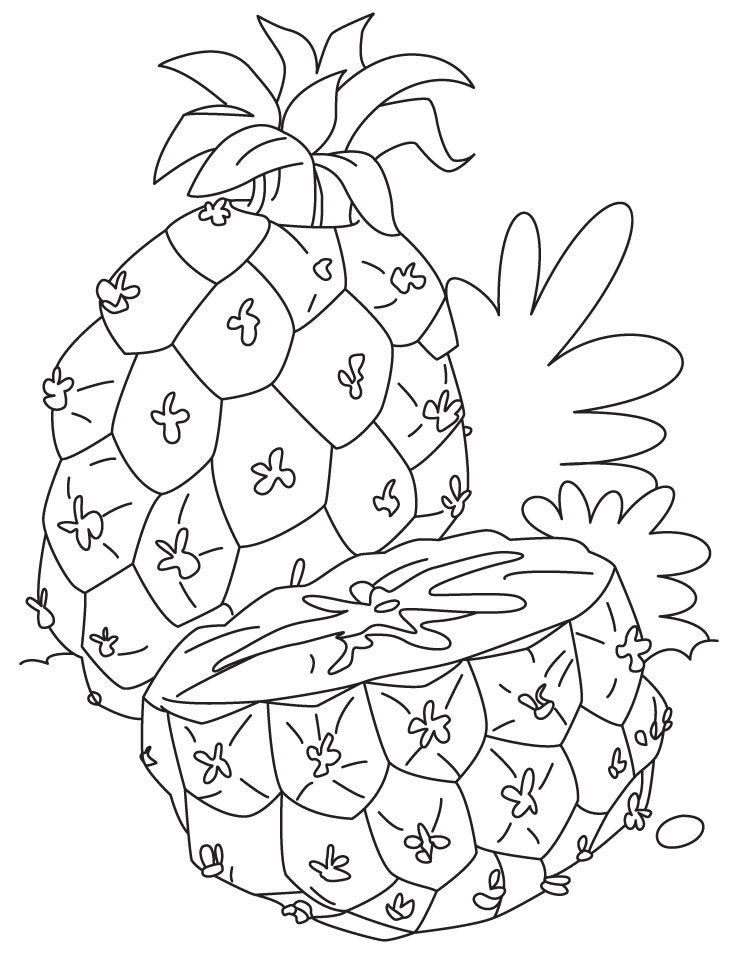 738x954 Coloring Pages For Kids Pineapple Coloring Pages For Kids