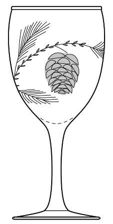 227x450 Princess House, Pine Cone