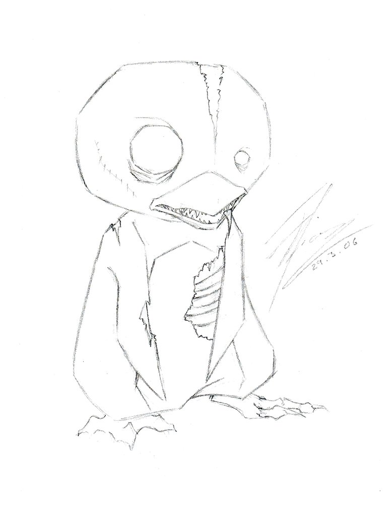 778x1027 Zombie Penguin By Ffufi