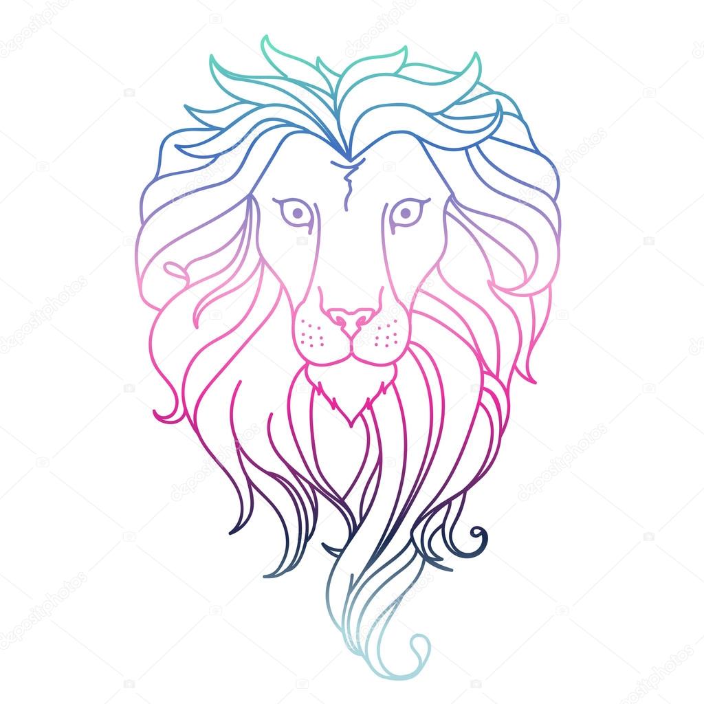 1024x1024 Drawing Lion. Vector Stock Vector Annabut