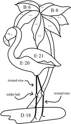 236x410 Template For Pink Flamingo Drawing