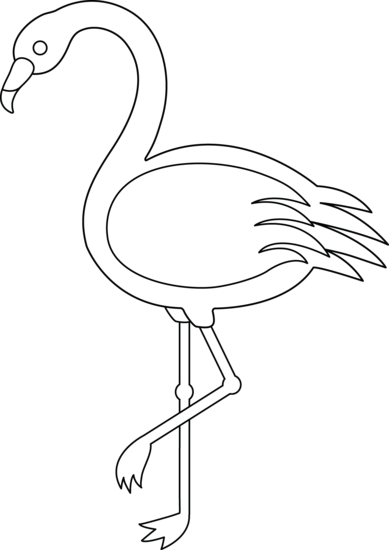 389x550 Colorable Flamingo