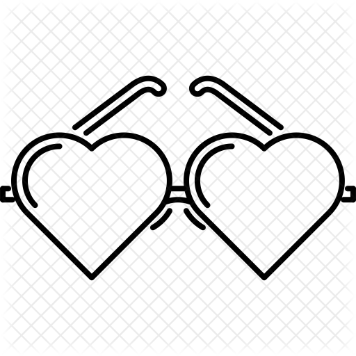 512x512 Heart Shaped Glasses Icon