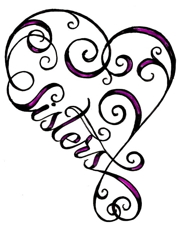 600x766 Heart Sister Tattoo Tattoo Ideas Central Beauty
