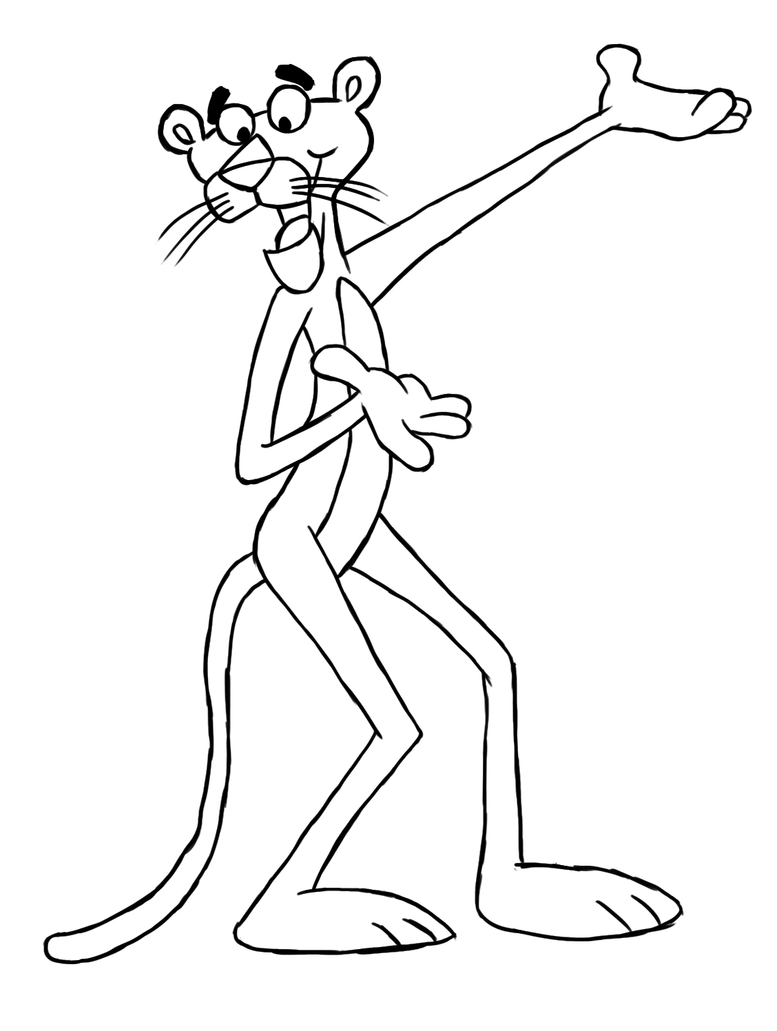1128x1497 How To Draw The Pink Panther 11 Steps (With Pictures)