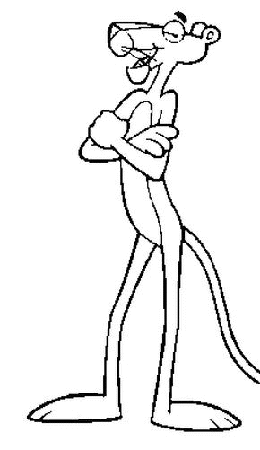 290x501 Coloring Pink Panther Has The Arms Crosseds Picture