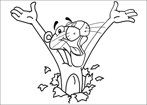 480x343 Here Comes Pink Panther Coloring Page Free Printable Coloring Pages
