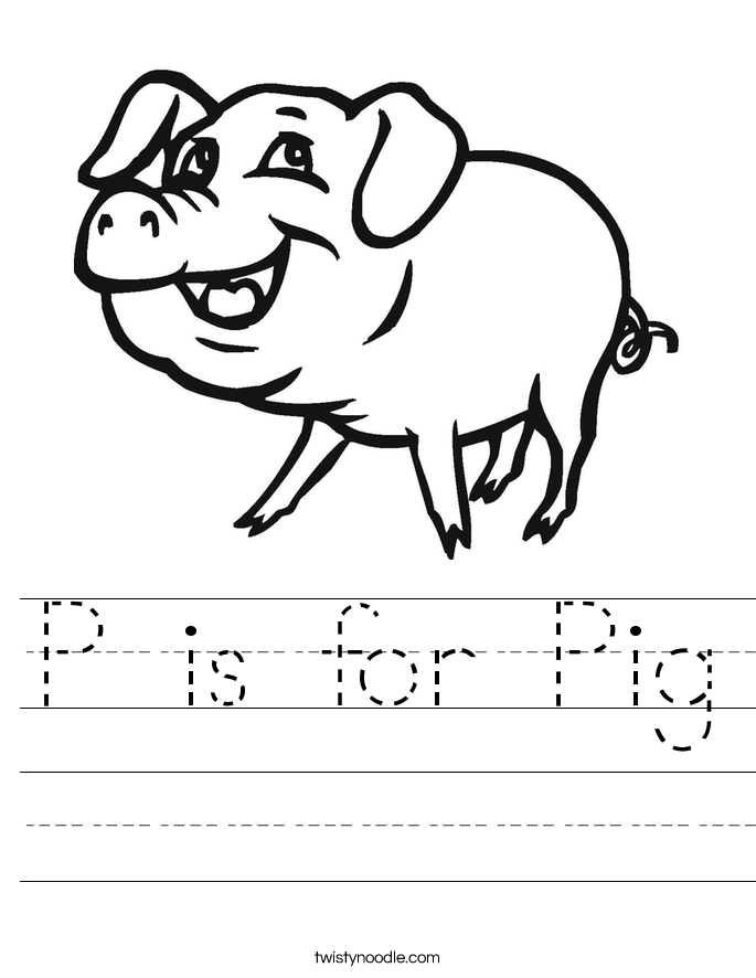 685x886 P Is For Pig Worksheet