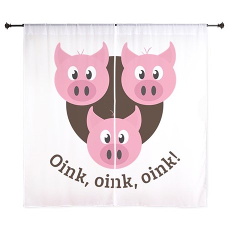 460x460 Pig Window Curtains Amp Drapes, Pig Curtains For Any Room