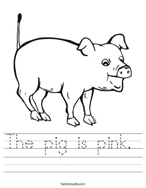 468x605 The Pig Is Pink Worksheet