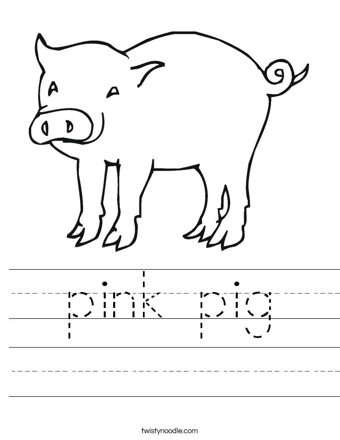 685x886 Pink Pig Worksheet