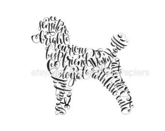 340x270 Moyen Poodle Portrait Personalized Moyen Poodle Memorial Moyen