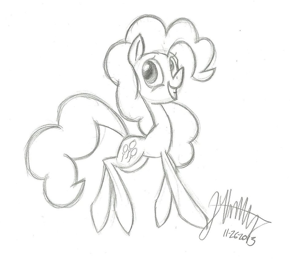 945x845 Pinkie Pie Sketch By Paintshootingstar
