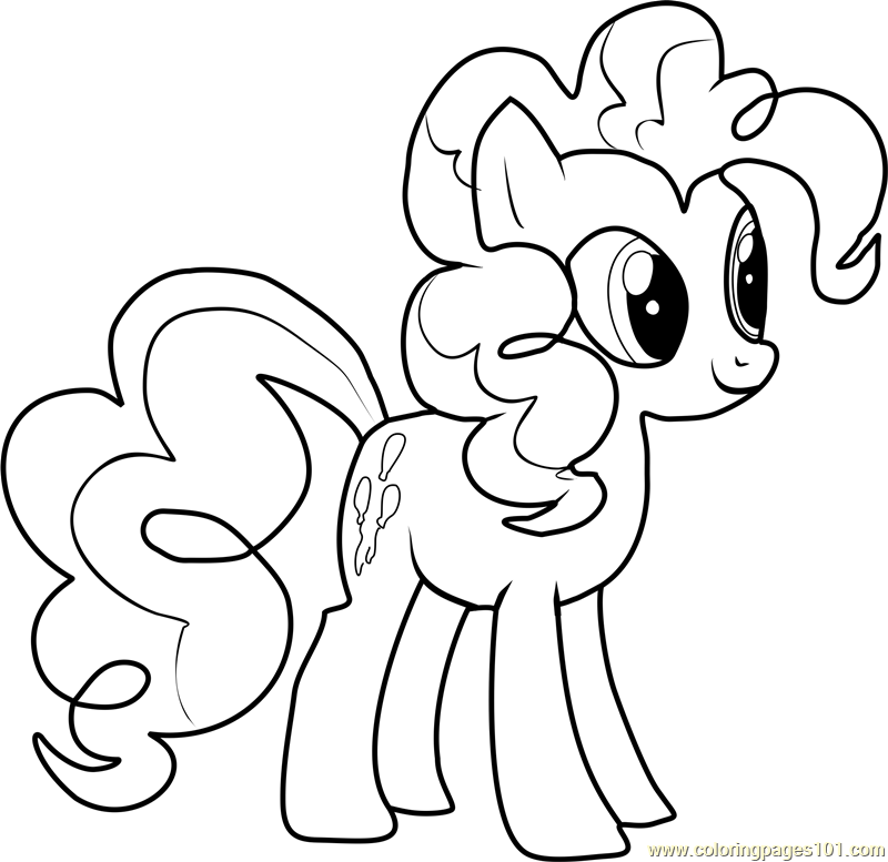 800x777 Pinkie Pie Coloring Page