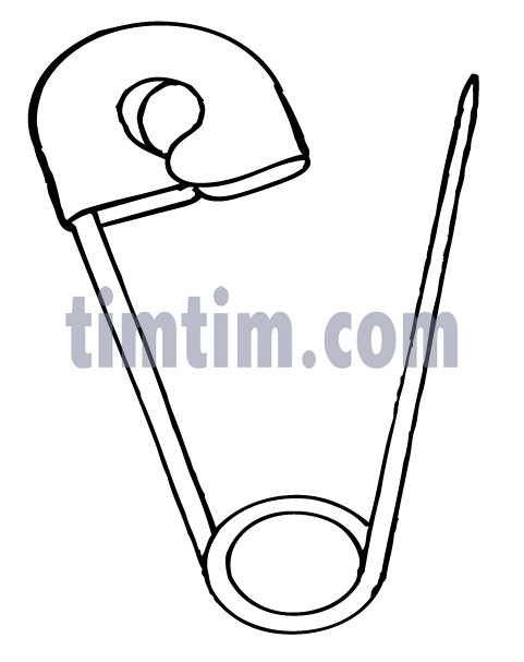 481x607 How To Draw A Large Safety Pin