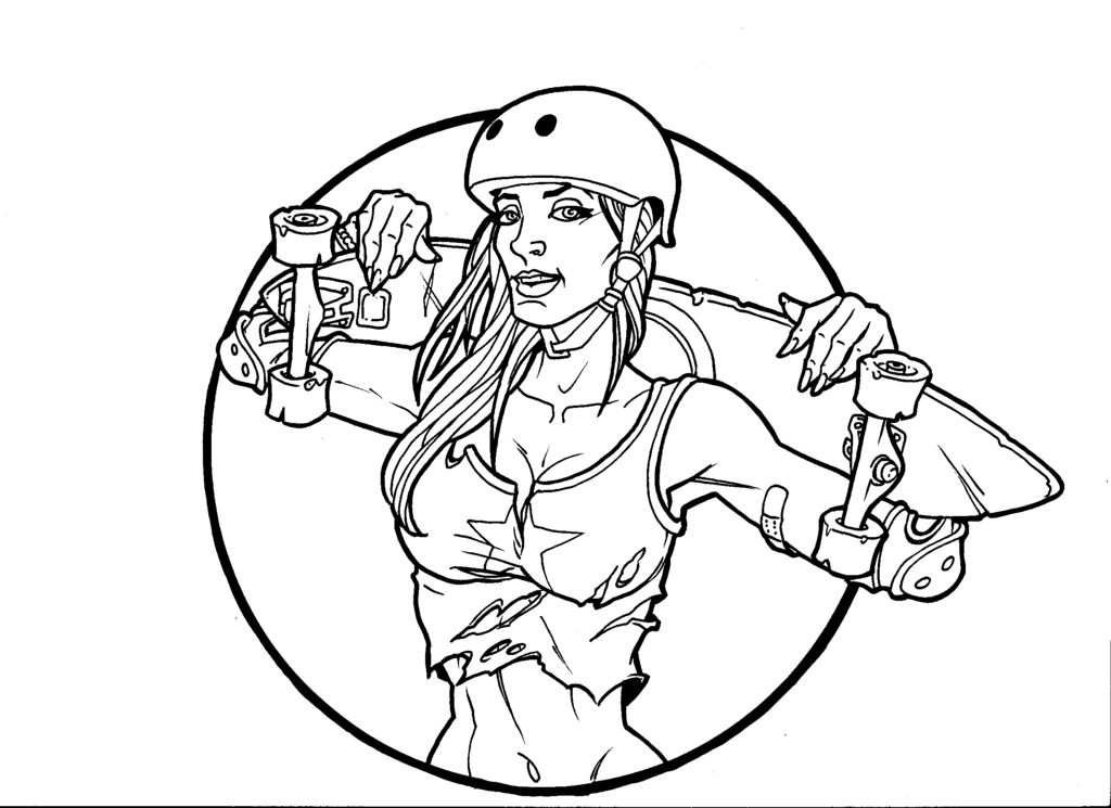 1024x745 Pinup Girl Inking By 5stardesigns