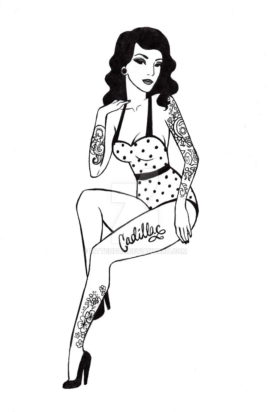 900x1370 Pinup Girl By Kittehfae