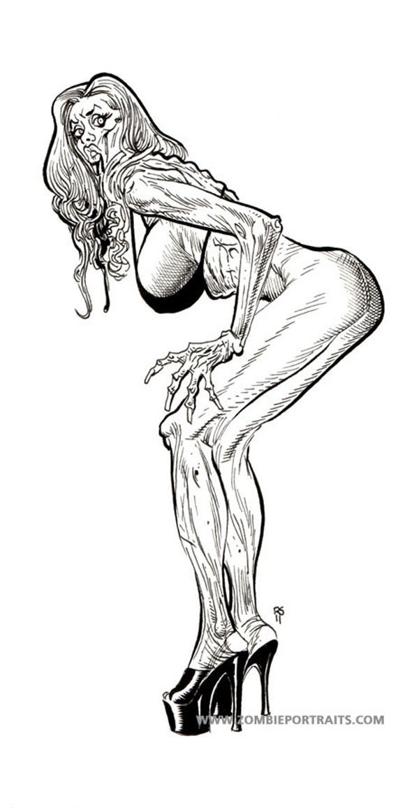 600x1156 Sexy Zombie Pin Up Gril