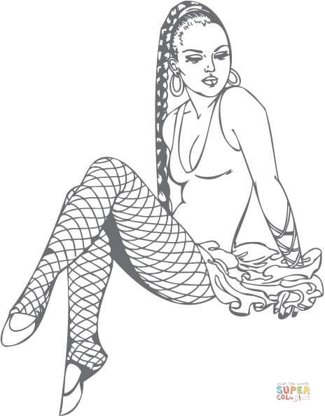 464x593 Unique Pin Up Girl Coloring Pages 16 For Your Picture To Coloring
