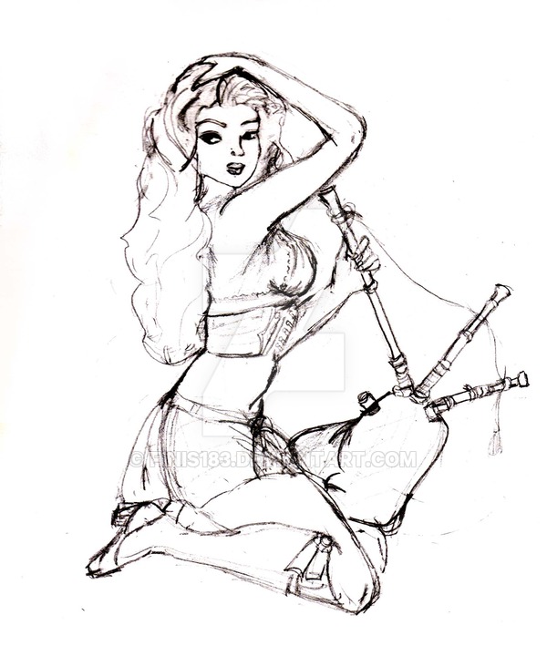 600x709 Wip Irish Pinup Girl By Finis183