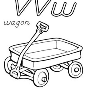 300x300 Letter W For Wagon Coloring Page Bulk Color