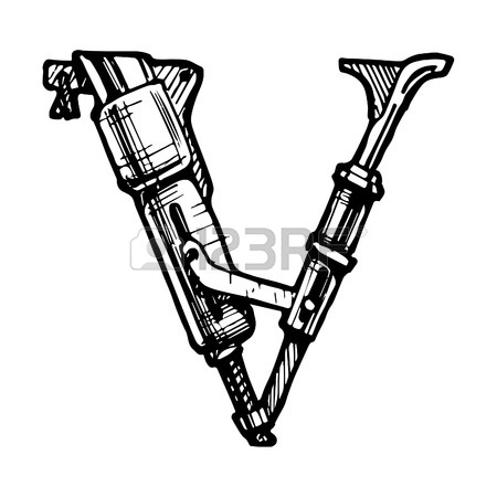 450x450 Steampunk Letter Made Of Different Technical Pieces Pipes