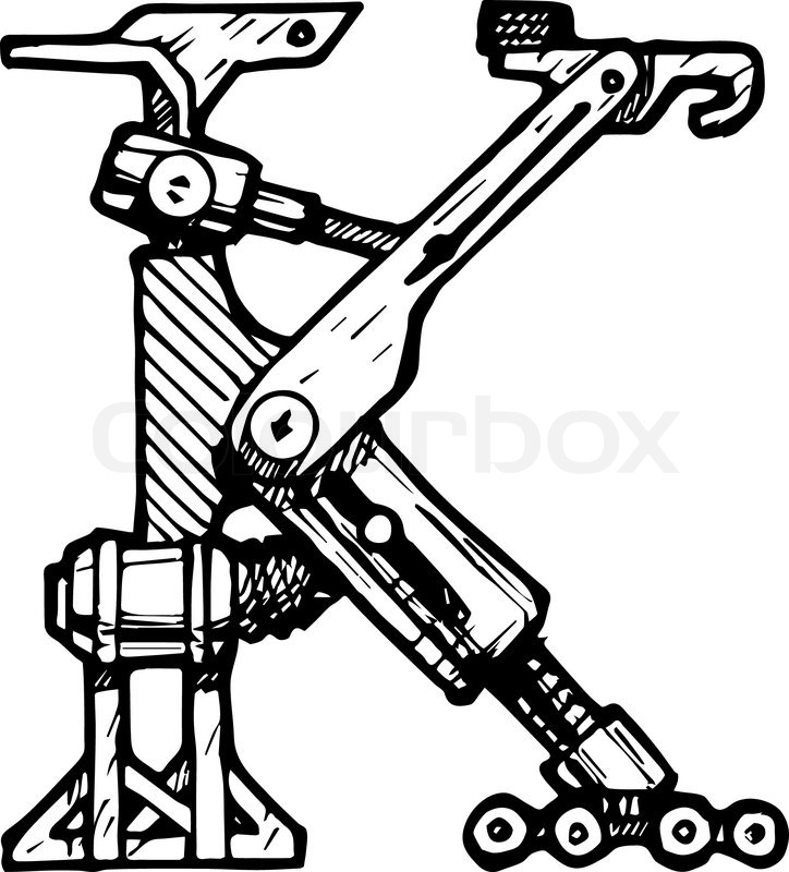 724x800 Steampunk Letter Made Of Different Technical Pieces Pipes, Blocks