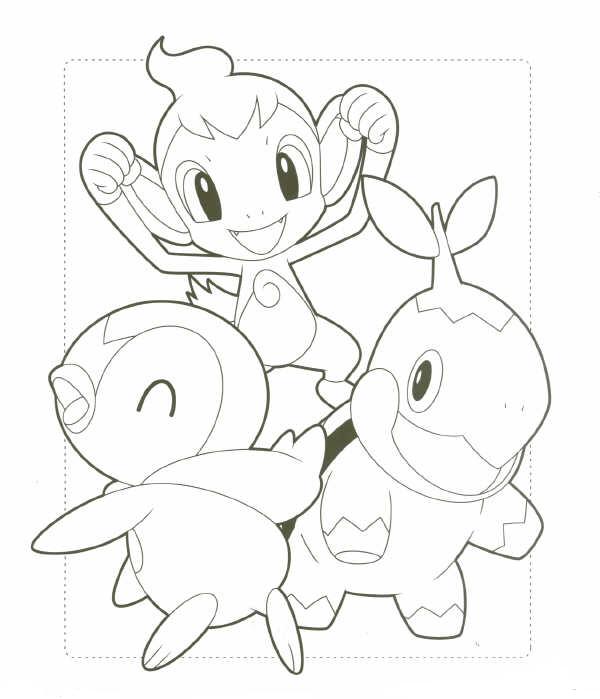 600x699 Chimchar,turtwig,and Piplup By Cutepokemontrianer