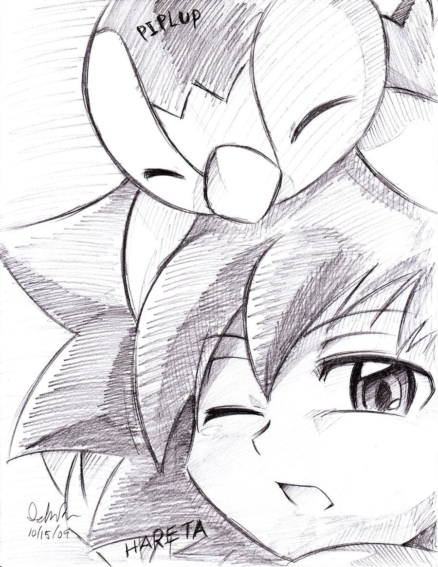 900x1165 Tired Hareta And Piplup By Rustyartist