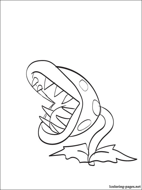 560x750 Piranha Plant Mario Coloring Page To Print Coloring Pages