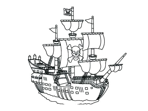 600x450 Big Pirate Ship Coloring Pages Page And The Never Land Pirates P