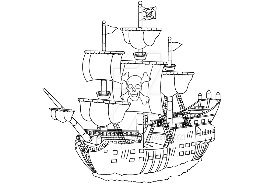 Pirate Boat Drawing at GetDrawings | Free download