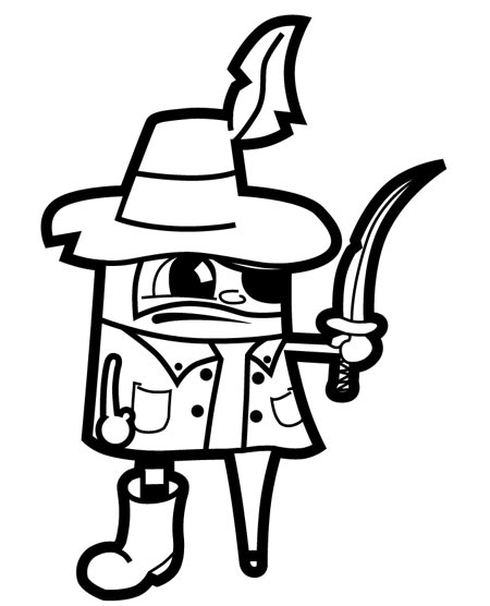 450x556 Create A Vector Pirate Cartoon Character From A Hand Drawn Sketch