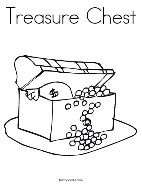 468x605 Treasure Chest Coloring Page
